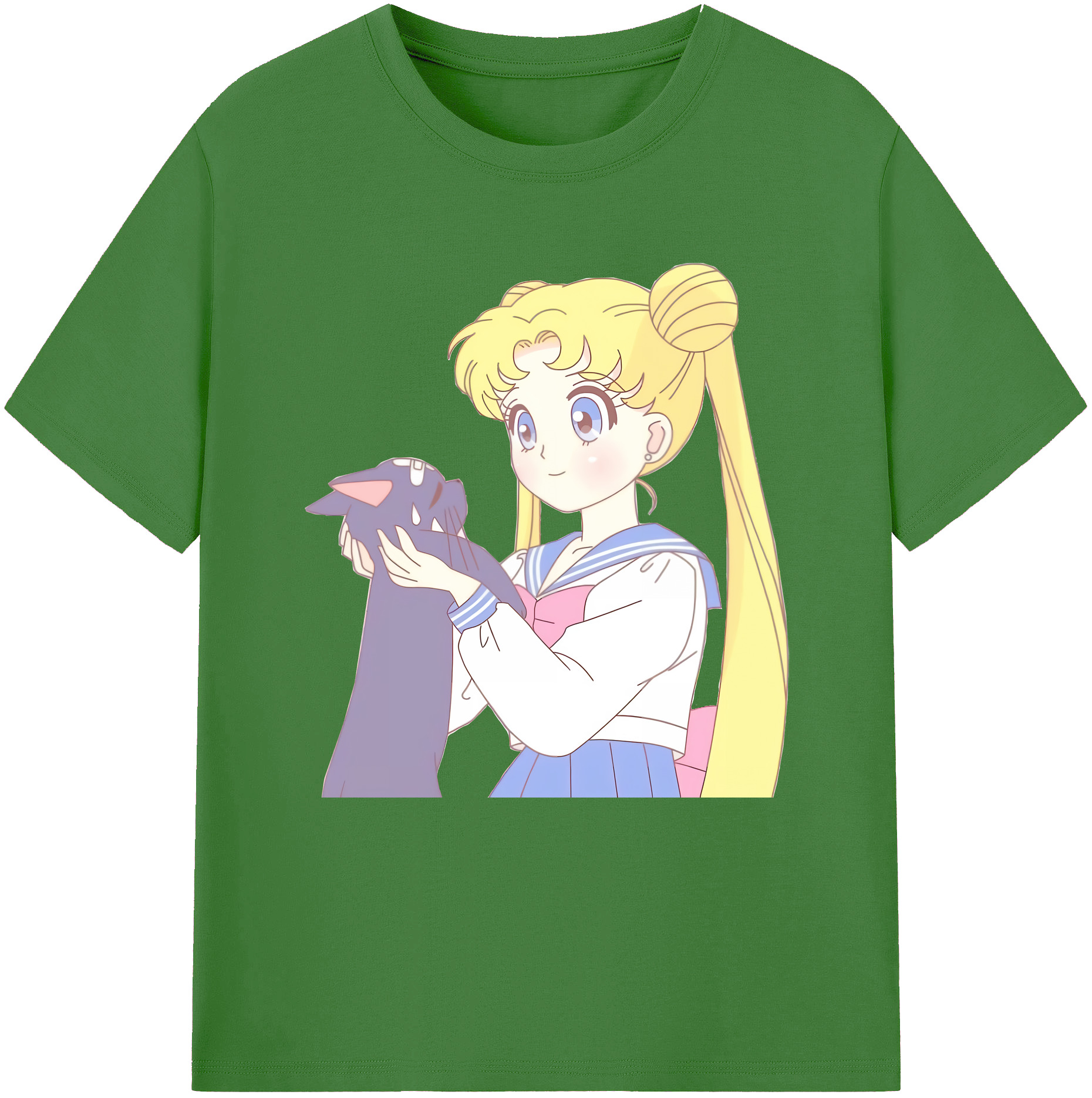 （画像用） 美少女戦士セーラームーン 愛野 美奈子 あいの みなこ Sailor Moon Aino Minako レディースカジュアルプリントTシャツ（綿100％）